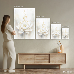 Lotos - Imagine pe lemn