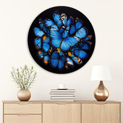 Okrúhly obraz z dreva - Motýlí sen