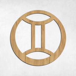 Zodiac Sign on the Wall - Gemini | Gold Craft Oak