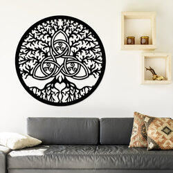 Nordic Tree of Life on the Wall - Connection | Black