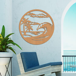 Wooden Wall Art - Sea and Beach | Beech