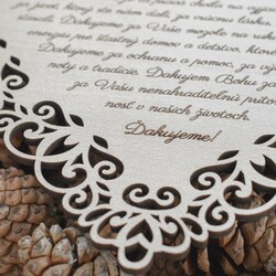 Poďakovanie rodičom - Srdiečko | Javor