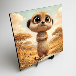 Drevený obraz pre deti - Surikata