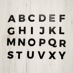 Ozdobné písmená na tortu na mieru - kompletná abeceda | Čierna