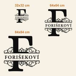 Ozdobné písmeno na stenu s vlastným textom