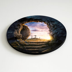 Drevený kresťanský obraz - Svetlo Golgoty