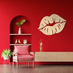 Wooden Sticker - Kiss | Maple