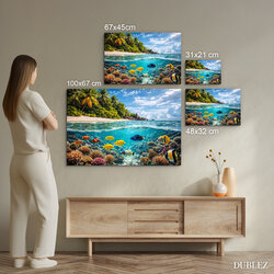 Drevený obraz rybiek - Podmorský svet