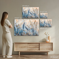 Flower picture on wood - Stems