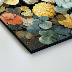 Pestrofarebný obraz - Mačka v kvetoch