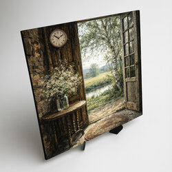 Vidiecky obraz - Jarný pokoj brezy