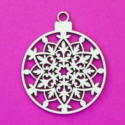 Veľká vianočná guľa na stromček  | Topoľová preglejka