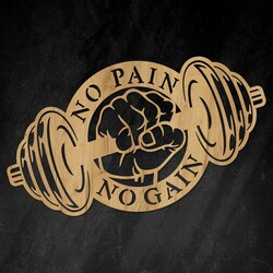 Gift for Athlete - Motivational Wall Art | Gold Craft Oak