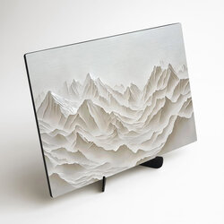 White image - Minimalist mountains