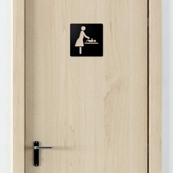 Wooden Door Sign - Changing Table | Black