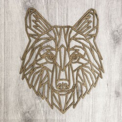 Obraz z dreva - Polygonálny vlk | Dub Sonoma