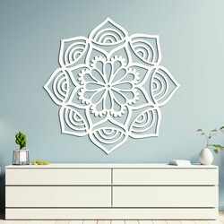 Kvetinový obraz - Mandala | Biela