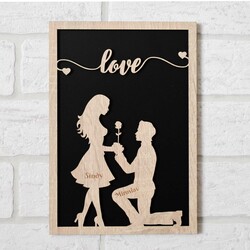 Darček k výročiu / mladomanželom s menami - Zamilovaný pár