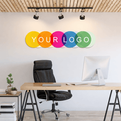 3D colored logo for the wall made of wood - custom production