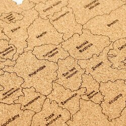 Korková mapa okresov Slovenska