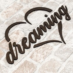 Quote on the Wall - Never Stop Dreaming | Wenge