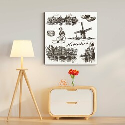 3D Wall Art - Netherlands | White