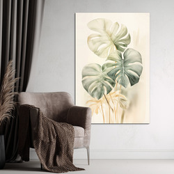 Drevený obraz - Natural Monstera