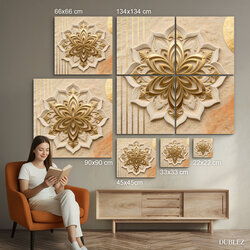 Luxus mandala a nappaliba - Eliana | 134x134 cm