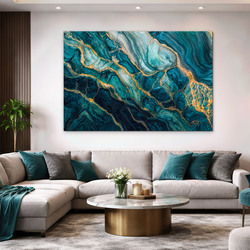 Drevený obraz - Tyrkysový mramor