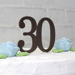 3D drevené číslo na tortu 30  | Wenge
