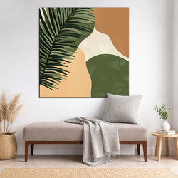 Minimalist painting - Palm leaf