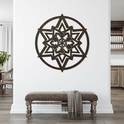 Christmas Mandala on the Wall - Snowflake | Wenge