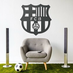Wooden Club Logo - FC Barcelona | Anthracite Gray