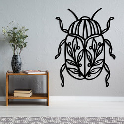 Wooden wall decoration - Scarab | Black