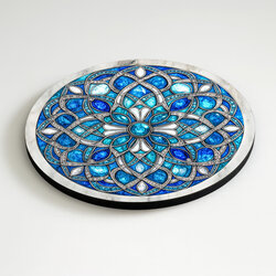 Drevený obraz mandala - Zirkón