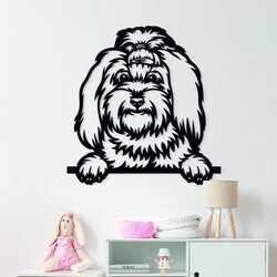 Wooden Wall Decoration - Maltese Dog | Black