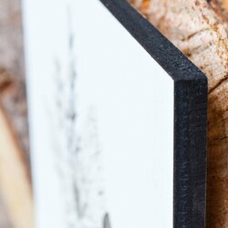 Modern fa falikép - Vad virágok | Fehér