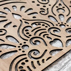 Polovičná mandala na stenu - Koruna  | Dub Sonoma