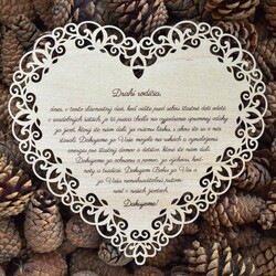 Poďakovanie rodičom - Srdiečko | Javor