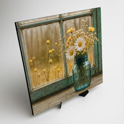 Vintage picture - Vase of meadow flowers