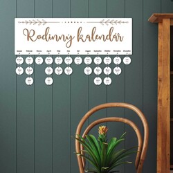 Rodinný kalendár z dreva | Biela