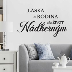 Citát na stenu - Láska, Rodina, Život | Čierna
