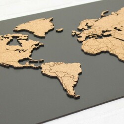 Parafa 3D térkép - Falikép | Fekete