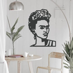 Modern Wall Art - Frida Kahlo | Anthracite Gray