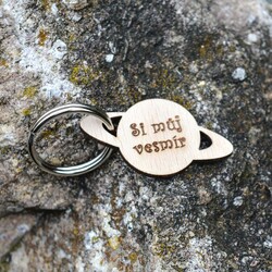 Dřevěná klíčenka - Jsi můj vesmír