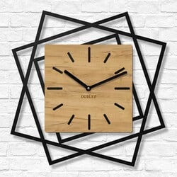 3D Wooden Wall Clock - Frames | Gold Craft Oak