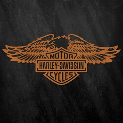 Wooden Picture - Harley Davidson Logo | Cherry