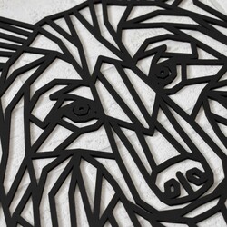 Obraz z dreva - Polygonálny vlk | Čierna