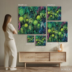 Štvorcový machový obraz - Prales