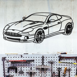 Car on the wall - Aston Martin V12 Vanquish | Black